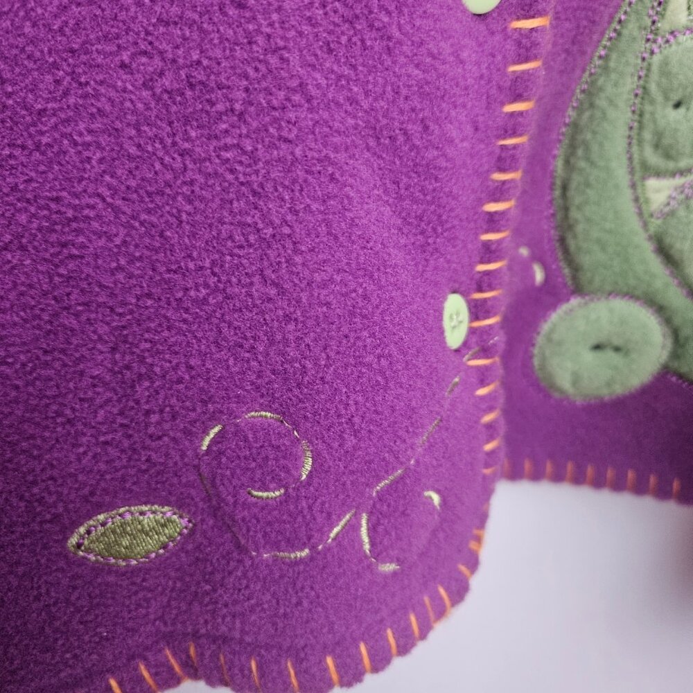 NWT Bright Future Baby Peas in a Pod Fleece Cardigan & Bootie Set Size 6-9 Month - Picture 4 of 12